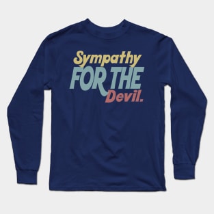 Devil - Lyrics Typographic Tribute Design Long Sleeve T-Shirt